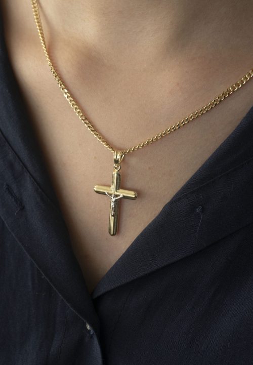 Jesus christ gold on sale necklace